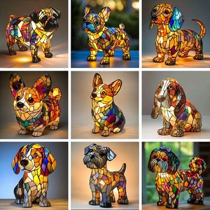 Đèn ngủ mini LED hình thú dễ thương, chủ đề thú cưng, trang trí nhà cửa, bán buôn không cần kho hàng, chất liệu nhựa resin - Product Image 3