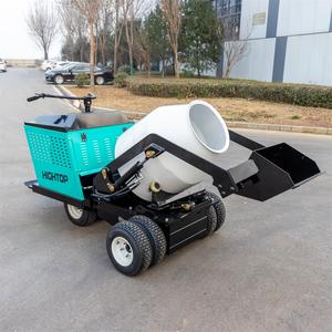 Mezcladora de Concreto sobre Orugas de 380L con Carga Automática, Mezcladora de Cemento Móvil <span class=keywords><strong>para</strong></span> Mantenimiento de Carreteras y Trabajos de Construcción - Product Image 4