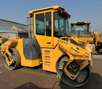 Rouleau vibratoire tandem d'occasion à double fréquence et double amplitude, compacteur d'asphalte à double tambour pour le pavage routier et l'entretien des pistes