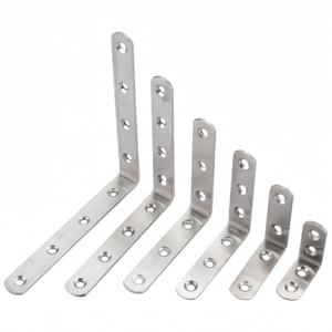 Thép không gỉ góc niềng răng Doanh Mã L hình góc bên phải Khung kệ hỗ trợ cho đồ nội thất - Product Image 1