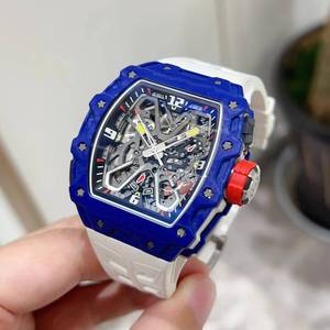 High-end luxury 3503 blue hollow movement anti-glare mirror men's luminous sports waterproof <b>mechanical</b> <b>watch</b> - Product Image 5