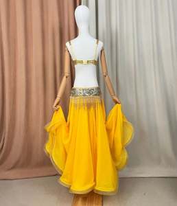 <span class=keywords><strong>Costume</strong></span> de danse du ventre professionnel pour femmes, vente chaude, tenue pour spectacle sur scène, ensemble de 3 pièces, <span class=keywords><strong>costume</strong></span> de danseuse de carnaval orné de perles - Product Image 4