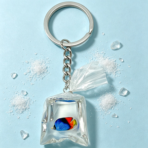 EN: Custom Zinc Alloy Fish Shape Keychain Ocean Marine Animal Enamel <b>Key</b> <b>Ring</b> <b>Bag</b> Pendant Travel Souvenir Gift OEM Logo - Product Image 4