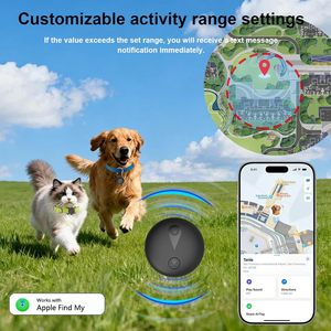 Rastreador GPS para Mascotas Focushine, Mini Collar Inteligente con Batería Recargable, Resistente al Agua, para Perros y Gatos, Compatible con iOS Find My, Sin Cuota Mensual - Product Image 3