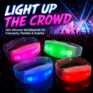 Pulsera de luz RGB personalizada, brazalete LED con diseño personalizado para eventos, recuerdo, artículos promocionales - Product Image 1