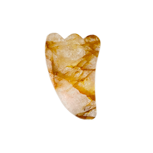 Hochwertiges natürliches Citrin Gua Sha Gelb Quarz Guasha Gesichts werkzeug für Facelift ing Gesichts <span class=keywords><strong>massage</strong></span> gerät für Spa - Product Image 2