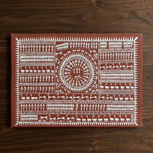 Pintura Tribal Saura Hecha a Mano, Arte Folclórico Indio Tradicional, Decoración para el Hogar en Lienzo - Product Image 2