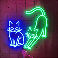 Lumière néon LED en acrylique pour chat et chien, idéale pour la décoration d'ambiance de bureau, mariage, chambre, bar, fête