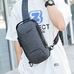 Sac de poitrine antivol pour homme en gros, sac à bandoulière en tissu Oxford, sac de sport portable à bandoulière - Product Image 1