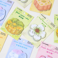 Autocollants décoratifs créatifs pour étudiants, aimants de réfrigérateur autocollants, notes adhésives, thème pâtisseries chinoises originales