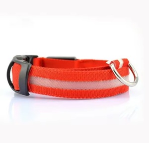 Collar LED Intermitente para Perro, Diseño Sólido, Poliéster Ecológico de Lujo para la Seguridad de las Mascotas - Product Image 4