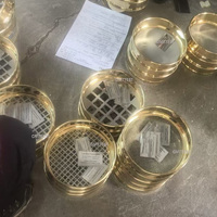 Tamis d'essai à double cadre en laiton de 200 mm ASTM BS ISO pour l'analyse de la granulométrie des sols et des agrégats