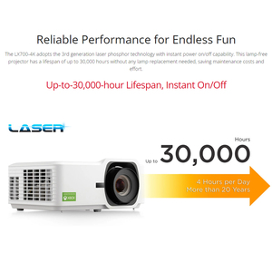Viewsonic 4k laser chiếu LX700-4K 0.65 "DMD 3840x2160 cho Xbox 1440p @ 120Hz HDR Video Beamer rạp chiếu phim cho rạp hát tại nhà chơi game - Product Image 3