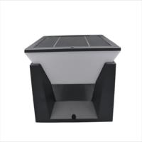Lanterne solaire moderne à LED étanche IP65, lumière extérieure de pilier blanc chaud pour le jardin, la cour, alimentée par un panneau solaire