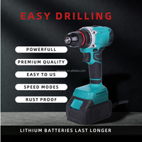 Perceuse à percussion sans fil multifonctionnelle LEIGHLY de qualité industrielle pour usage domestique, batterie au lithium 21V 4.0Ah, moteur sans balais 600W, 1/2