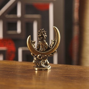 1 pièce Ornement vintage en laiton, Figurine <span class=keywords><strong>Le</strong></span> <span class=keywords><strong>Petit</strong></span> <span class=keywords><strong>Prince</strong></span> et Ciel Étoilé, Décoration de bureau, Cadeau pour l'artisanat - Product Image 3