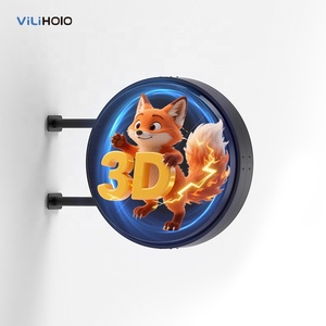 Chuyên nghiệp 3D Hologram Fan Double Sided hộp đèn led signage kinh doanh dấu hiệu thiết bị quảng cáo biểu tượng tùy chỉnh hiển thị - Product Image 1