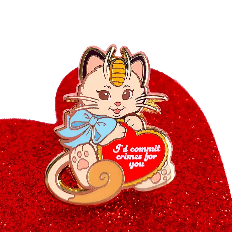ファッションレターブローチかわいい恋人猫漫画エナメルレディースバッグジャケットシャツラペルピンバレンタインデー