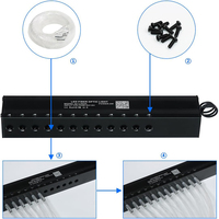 Kits de fibres optiques RGB 12 LED effet étoile filante, 240 pièces, 0,04 pouce, pour voiture, maison, toit et plafond