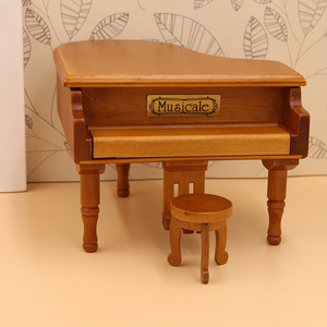 Mini boîte à <span class=keywords><strong>musique</strong></span> en bois et plastique, modèle de <span class=keywords><strong>piano</strong></span> à queue, thème <span class=keywords><strong>Château</strong></span> dans le Ciel, cadeau d'anniversaire de Chine - Product Image 5