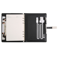 Carnet intelligent personnalisé en cuir PU avec batterie externe intégrée, agenda, chargeur USB et fonction de charge durable – Nouveauté