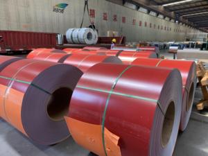 Rollo de metal pintado de color de doble capa Pintura Revestimiento de <span class=keywords><strong>zinc</strong></span> galvanizado Bobina de acero Ppgi Ppgl/hojas en bobinas - Product Image 3