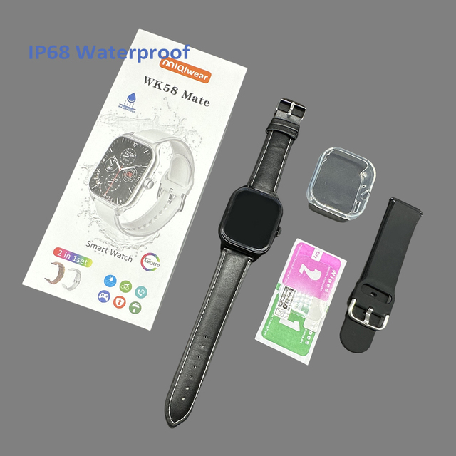 2026 Touchscreen Smart Watch WK58 Mate IP68 Waterproof Intelligent Fitness Tracker Silicone Sport Men Smartwatch Ultra Series9