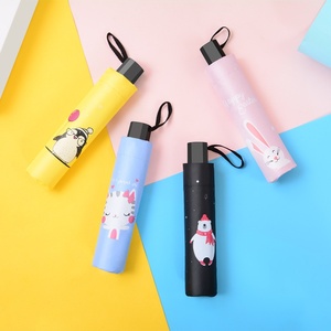 <span class=keywords><strong>Parapluie</strong></span> noir pliable en 3 sections, anti-UV, double usage pluie et soleil, motif ours mignon, pour étudiants, vente en gros - Product Image 6
