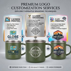 แก้วกาแฟสแตนเลสแบบชั้นเดียวขนาด 400 มล. พร้อมหูจับ สำหรับขายส่ง ปรับแต่งได้ตามต้องการ เหมาะสำหรับเป็นของขวัญส่งเสริมการขาย - Product Image 4