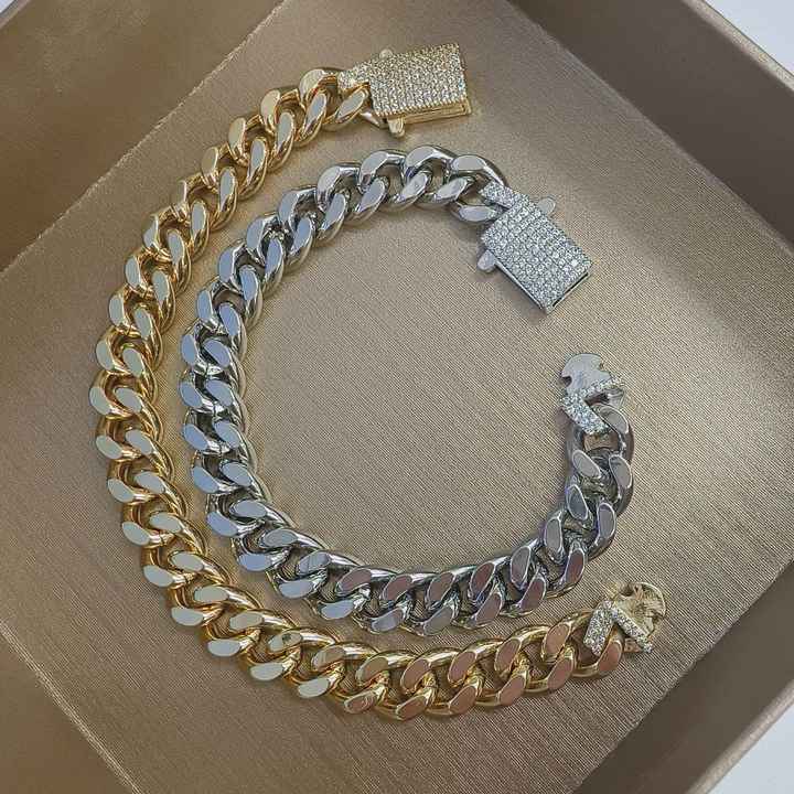 LXHP14 Bracciale Moda Uomo Design O 18K Placcato Oro - Foto 9