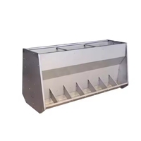 Mangeoire double face en acier inoxydable durable pour porcs, robuste, pour l'élevage porcin - Offre Spéciale