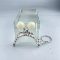 Perles semi-circulaires colorées de 5 cm, 14 mm, 13 couleurs, avec bouche argentée et dorée pour porte-clés, cadre de sac, poignée, artisanat, fermoir de porte-monnaie