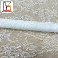 Tissu en dentelle de tulle français 100% polyester, tissu brodé de sequins africains pour robe de mariée