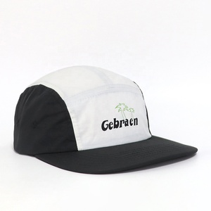 Gorras de 5 Paneles Personalizadas con Logotipo Impreso, de Nailon, Impermeables, de Secado Rápido, con Visera Plana, en Blanco y Negro, Estilo Deportivo Casual para <span class=keywords><strong>Hombre</strong></span> - Product Image 3