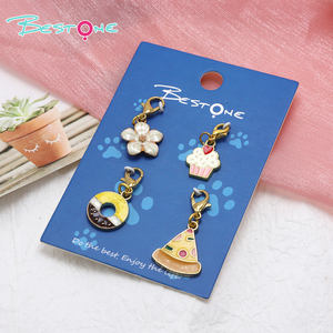 Bestone Porte-clés porte-clés personnalisé en métal avec breloque de sac en métal fleur coeur rose pour filles Cadeau - Product Image 2