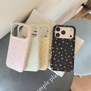 Coque de téléphone double couche à motif floral délicat style coréen pour iPhone 17 Pro Max 16 15 14 - Product Image 1