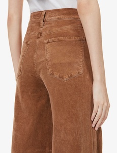 <span class=keywords><strong>A</strong></span> vita alta commercio all'ingrosso di colore marrone cotone <span class=keywords><strong>pantaloni</strong></span> larghi del piedino delle donne <span class=keywords><strong>pantaloni</strong></span> di <span class=keywords><strong>velluto</strong></span> <span class=keywords><strong>a</strong></span> <span class=keywords><strong>coste</strong></span> - Product Image 4