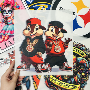 Tahan air dicuci Transfer Dtf grosir besi siap Tekan pada Transfer kartun Transfer panas untuk pakaian tas - Product Image 6