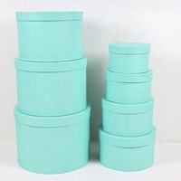 Coffret Cadeau d'Emballage Floral en Carton Portable de Haute Qualité à Impression Couleur, Boîtes Rondes, Lot de 7 Pièces et 7 Couleurs