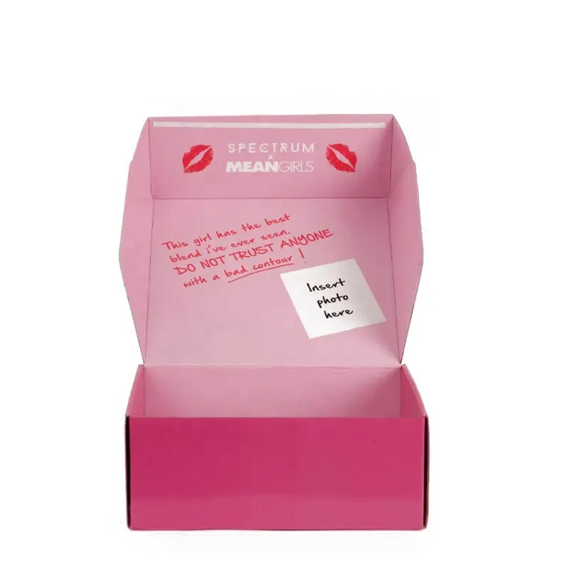 Benutzer definierte LOGO Design Schwarz Wellpappe Mailer Box für E-Shop Versand Verpackung Box Personal isierte benutzer definierte Logo gedruckt Schiff Box
