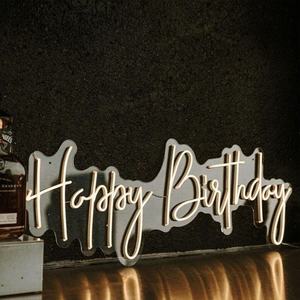 Design libre Vente en gros Personnalisé Joyeux Anniversaire Acrylique Led Néon Signe C'était toujours vous Enseignes Néon d'extérieur - Product Image 4