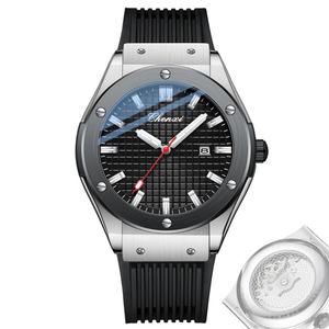 Montre en alliage de mode personnalisée à succès, mon logo, quartz, acier inoxydable, résistante à l'eau 3BAR, calendrier transparent, silicone pour homme - Product Image 4