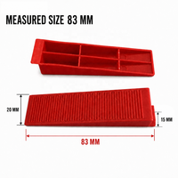 Vente en gros de cale de nivellement pour carrelage en PP réutilisable de 83 mm, antidérapante, à surface dentelée, pour l'installation de carrelage mural et au sol, sac de 100 pièces