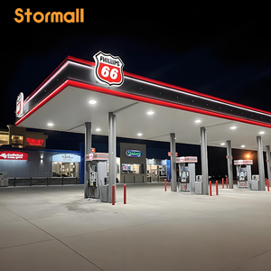 Diseño de marquesina para gasolinera, señalización LED personalizada para gasolinera y diseño de letrero de acero para accesorios de combustible. - Product Image 3