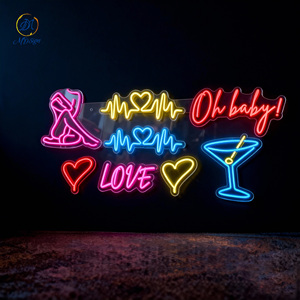 Insegna al Neon LED Personalizzata con Logo, Scritta 'Happy Birthday', per Matrimoni, Dropshipping, Decorazione per Camera da Letto, Feste <span class=keywords><strong>e</strong></span> Casa - Product Image 1