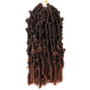 Venta al por mayor sintético 14 "y 24" mariposa Locs ganchillo pelo caliente trenzas pelo Pre bucle <span class=keywords><strong>Nu</strong></span> Faux mariposa Locs - Product Image 2