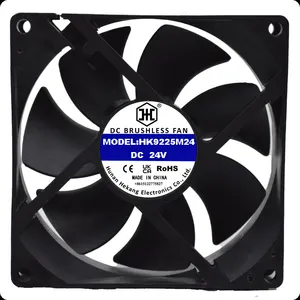 Yüksek kaliteli rulman dc fan 12v 92*25mm Fan uzun ömürlü plastik işleme makineleri için fırçasız soğutma fanı