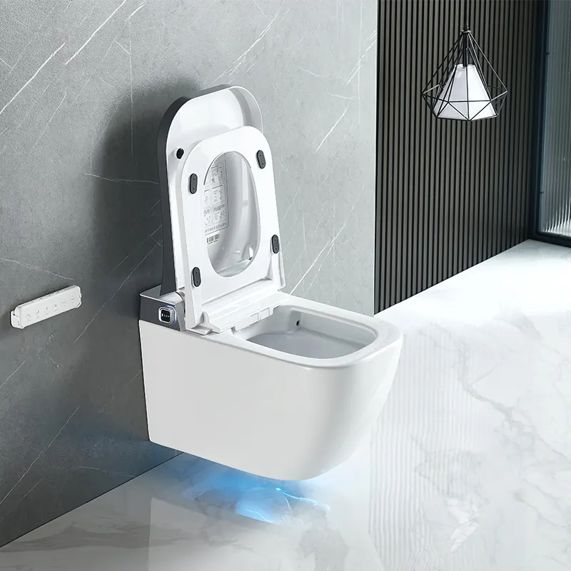 Luxury Ceramic Bathroom Wc Intelligent Toilet Bowl Foot Automatic Sensor Electronic Flush Smart Toilet With Bidet