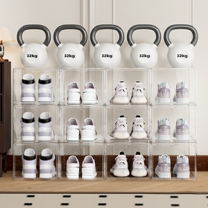 Contenedor Organizador de Zapatos <span class=keywords><strong>Grande</strong></span>, Transparente y Apilable de Plástico - Product Image 4