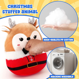 Peluche di <span class=keywords><strong>Cervo</strong></span> Morbido e Abbracciabile di Alta Qualità, 10 Pollici, Decorazione Natalizia Ideale da Collezione - Product Image 3